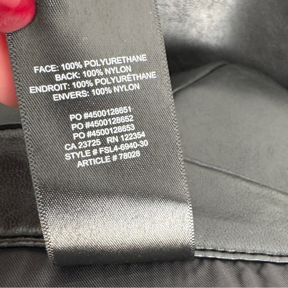 NWT Aritzia Wilfred Melina Pant in Japanese vegan leather black size 12 - Picture 10 of 10